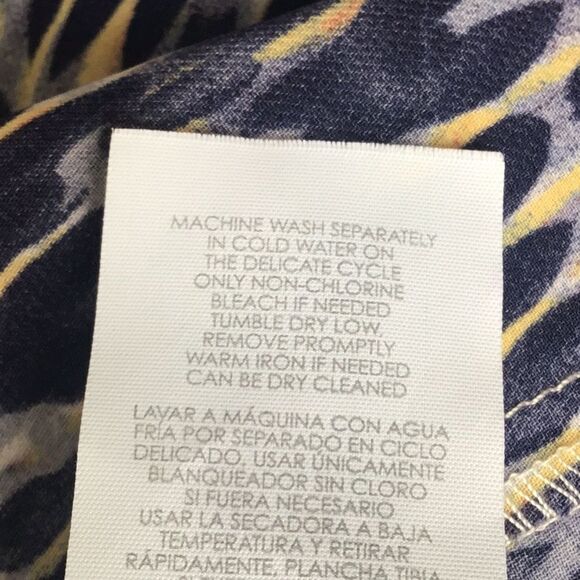 Cabi 3078 Love Peach to Blue Abstract Ombre Print Peter Pan Collar Popover Top - Picture 12 of 12